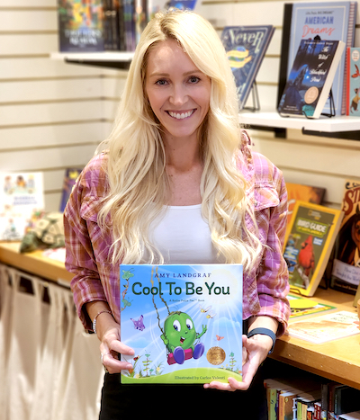 Amy Landgraf with her book Cool To Be You