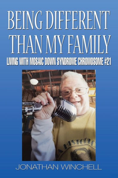 Book cover with Jonathan Winchell speaking into a retro studio microphone.