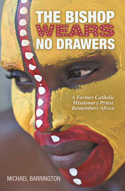 Book cover with Nigerian person in traditional face paint.