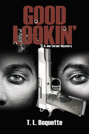 Book cover with two faces and pistol.