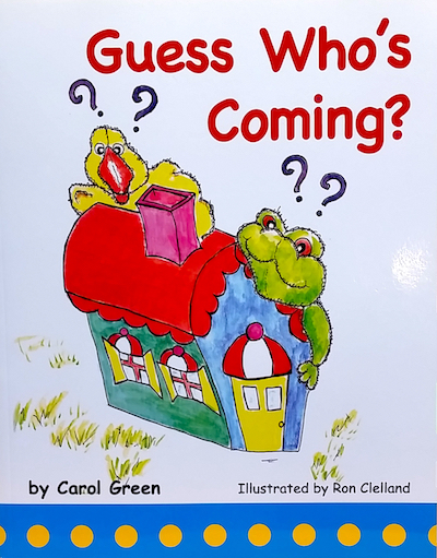Book cover with house with duck, frog and question marks.