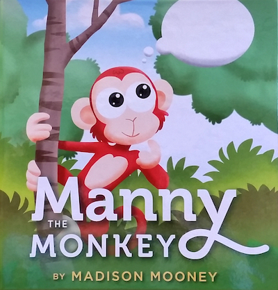Book cover with monkey in tree with empty thought cloud.