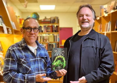 Rudy with author Glen Dahlgren