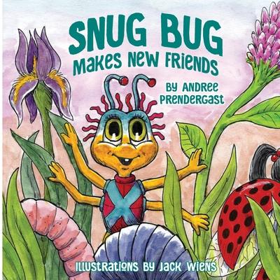 Book cover with smiling bug among flowers, worms and other insects.