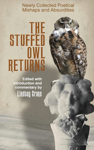 Book cover with owl on bust of poet.